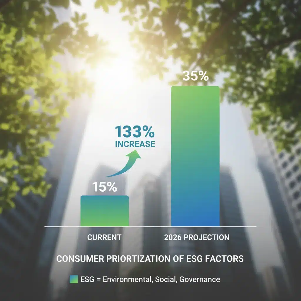 Projected growth of ethical consumer prioritization in ESG