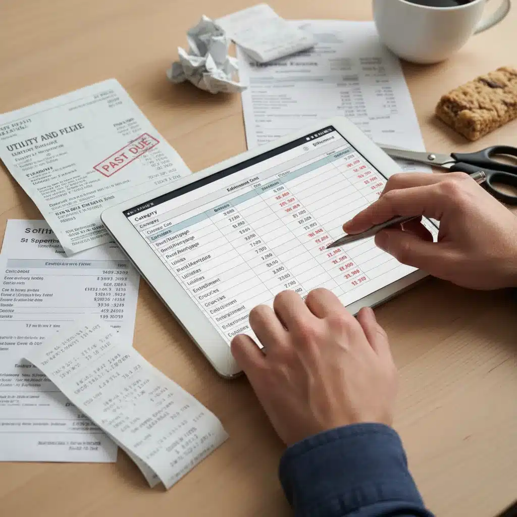 Hands calculating household expenses, meticulously adjusting a budget due to inflation.