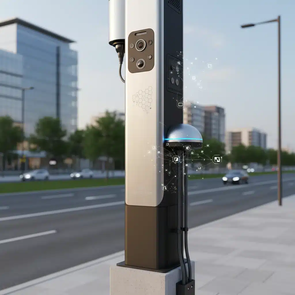 IoT sensors integrated into smart city infrastructure for data collection