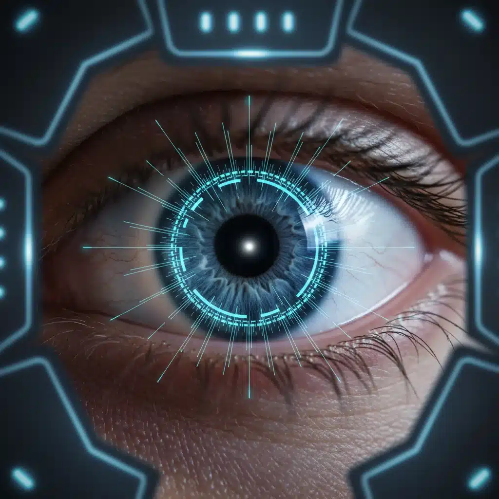 Iris scanning technology for secure identity verification in 2026.