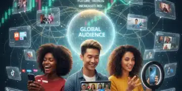 Diverse micro-influencers engaging with followers, symbolizing future high engagement rates and ROI.