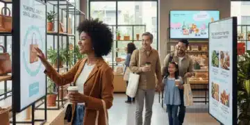 Customers engaging with personalized digital retail experiences