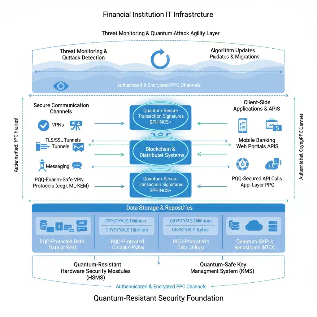 Post-quantum cryptography implementation in financial systems