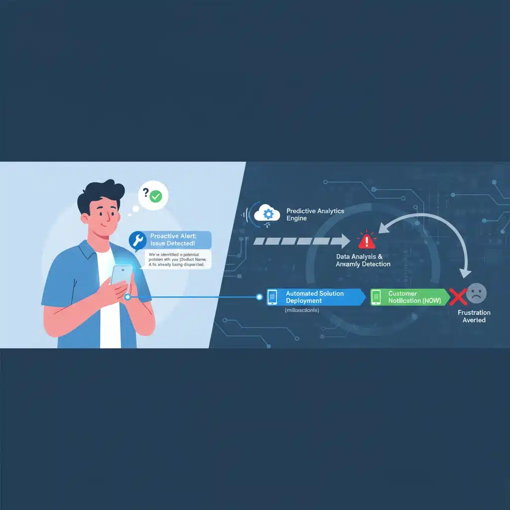 Proactive customer support with predictive analytics notification