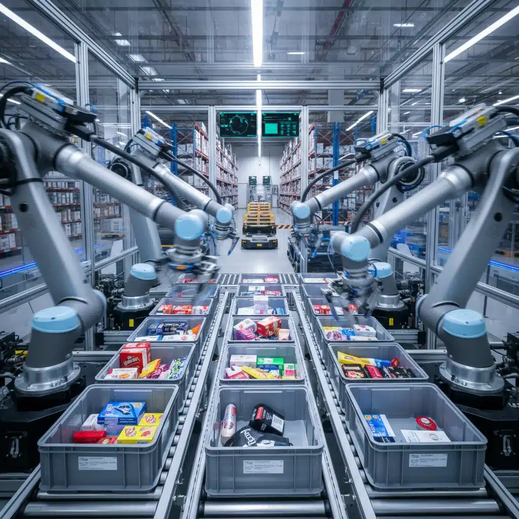 Robotic picking system demonstrating fast and accurate item selection for order fulfillment.