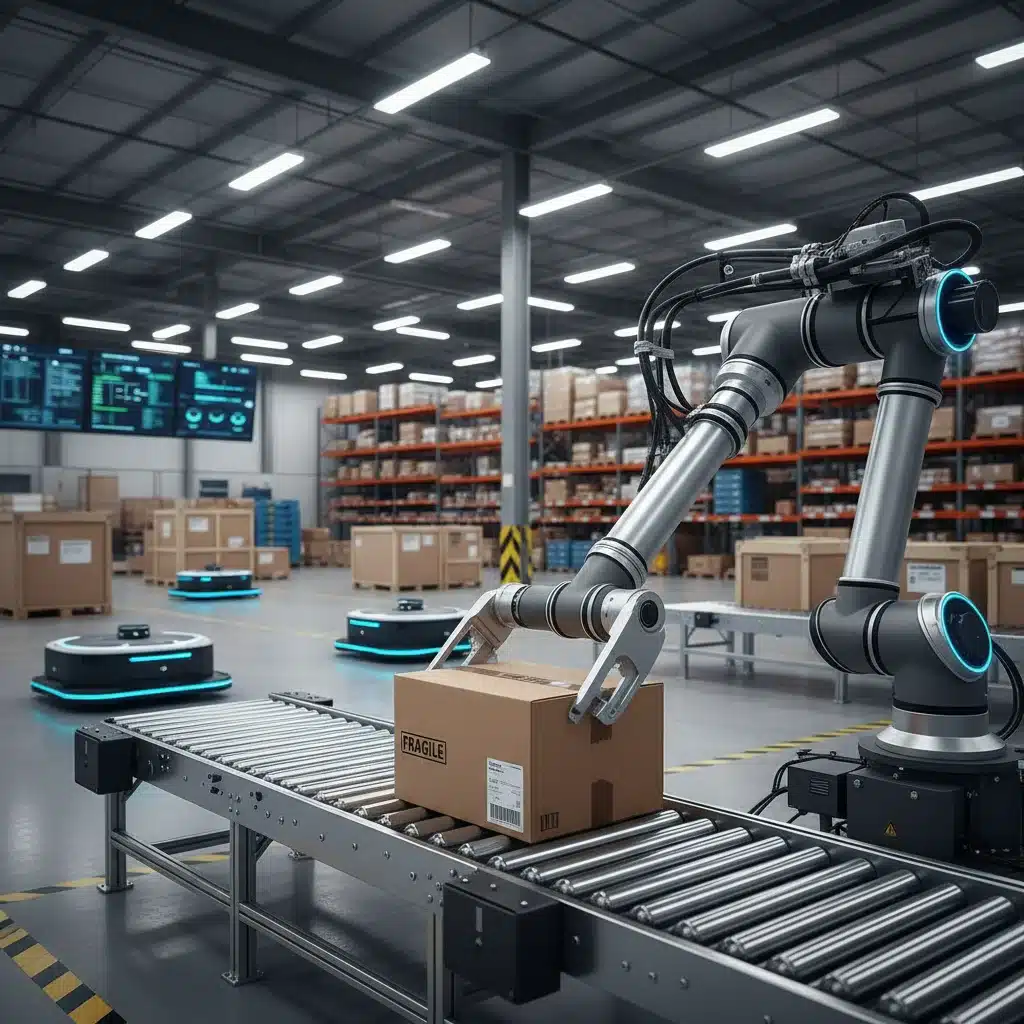Robotics in Logistics: 25% Warehouse Efficiency Boost for US Retailers