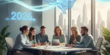 Employees thriving in a mentally supportive workplace 2026