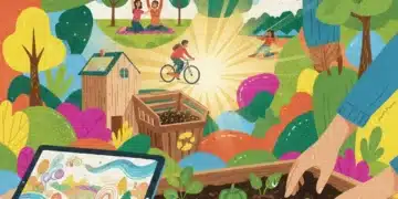 Diverse individuals engaging in modern leisure activities, including digital art, gardening, and sustainable crafts, reflecting current US leisure trends.