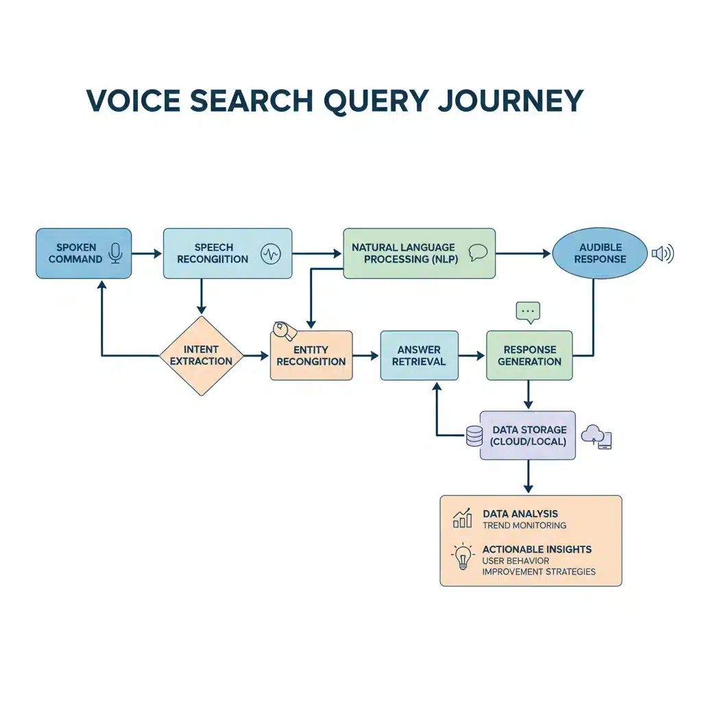 Flowchart of voice search data analysis process