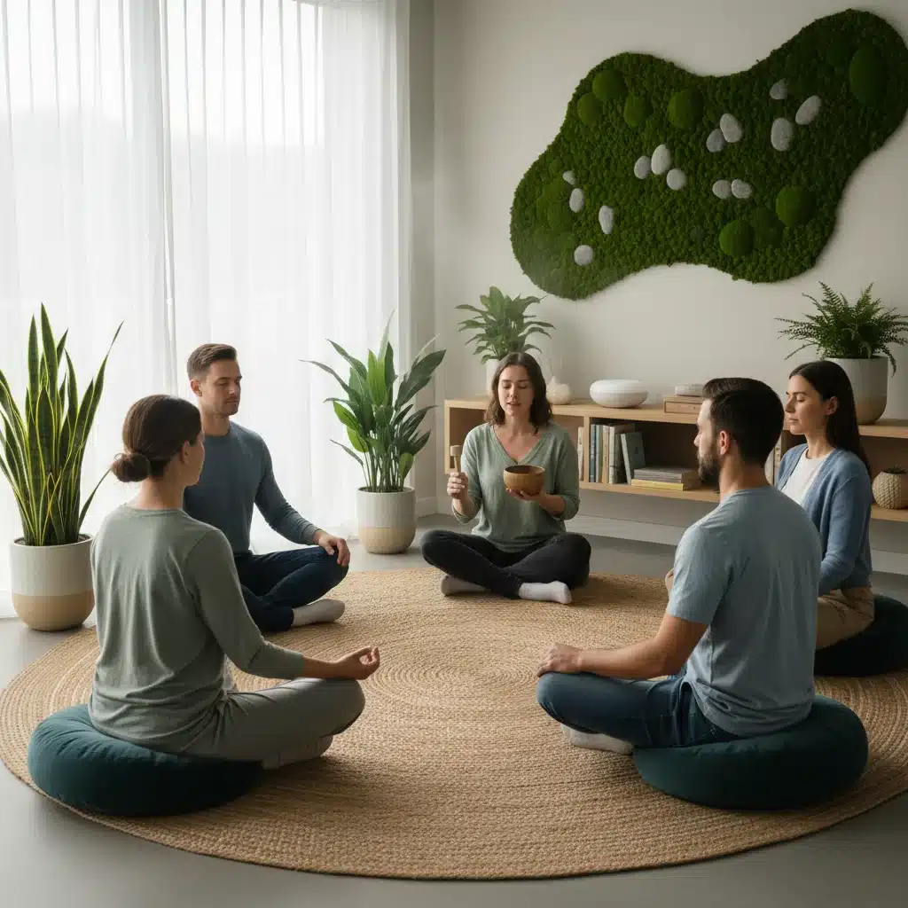 Workplace mindfulness session for stress reduction