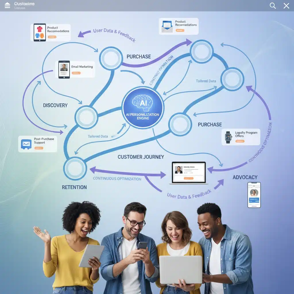 AI optimizing customer journey through personalization