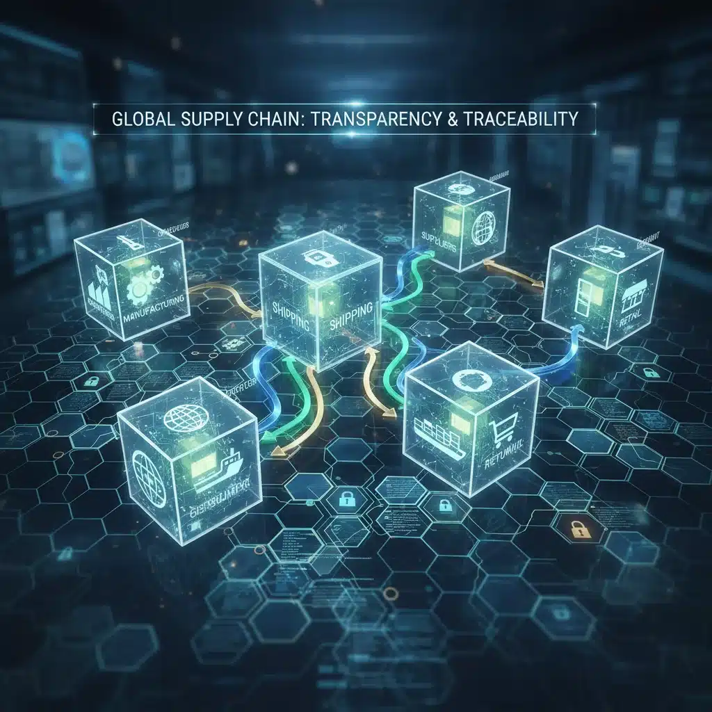 Blockchain enhancing transparency in a complex supply chain